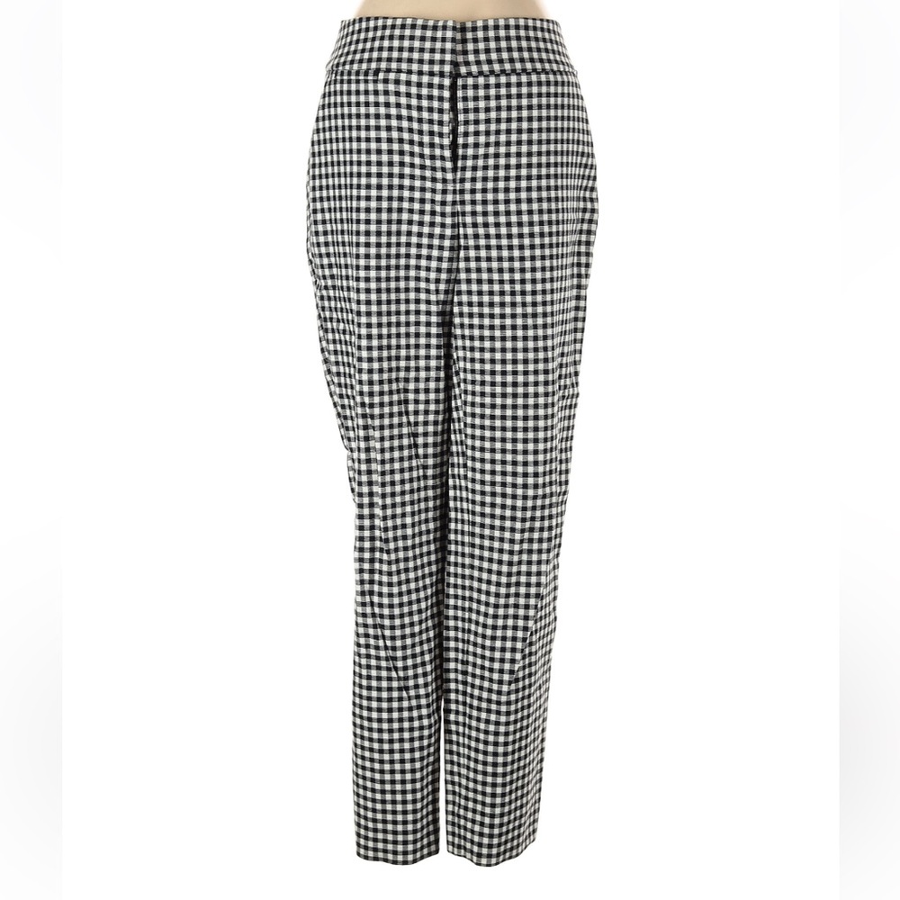 LOFT Women’s Black and White Checkered Dress Pants, Curvy